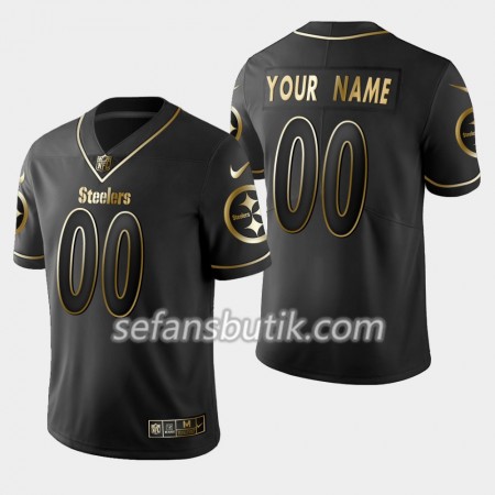Pittsburgh Steelers Tröjor Custom Nike Svart Golden Edition - Herr Pittsburgh Steelers Tröjor Custom Nike Svart Golden Edition - Herr